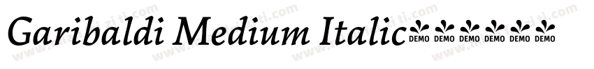 Garibaldi Medium Italic字体转换